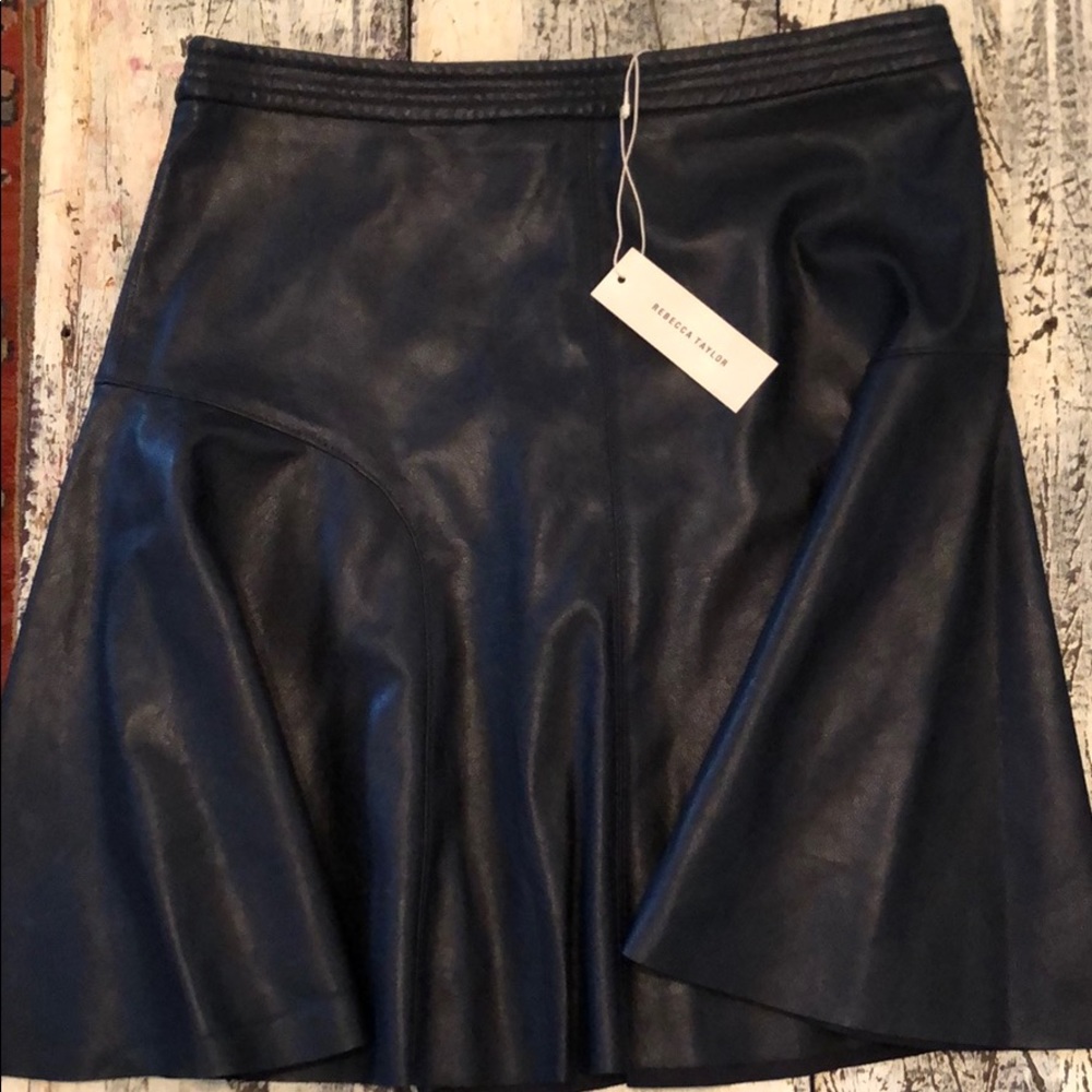NWT! Rebecca Taylor faux leather skirt